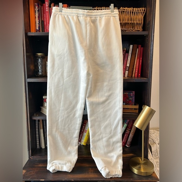 Women’s Bright White Sporty Sweatpants Size XL Baggy Casual Relaxed - Picture 4 of 8